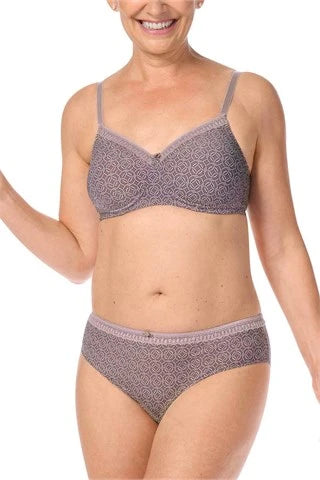 Liz Voorgevormde Beha Zonder Beugel - mauve / multi - 45052
