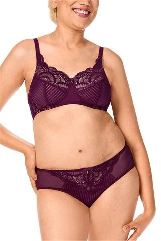 Karolina Voorgevormde Beha Zonder Beugel - dark berry/sand - 45055