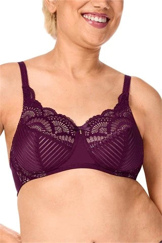 Karolina Voorgevormde Beha Zonder Beugel - dark berry/sand - 45055