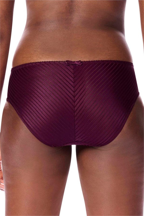 Karolina Slip - dark berry/sand-45057