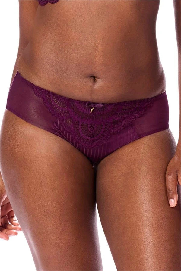 Karolina Slip - dark berry/sand-45057