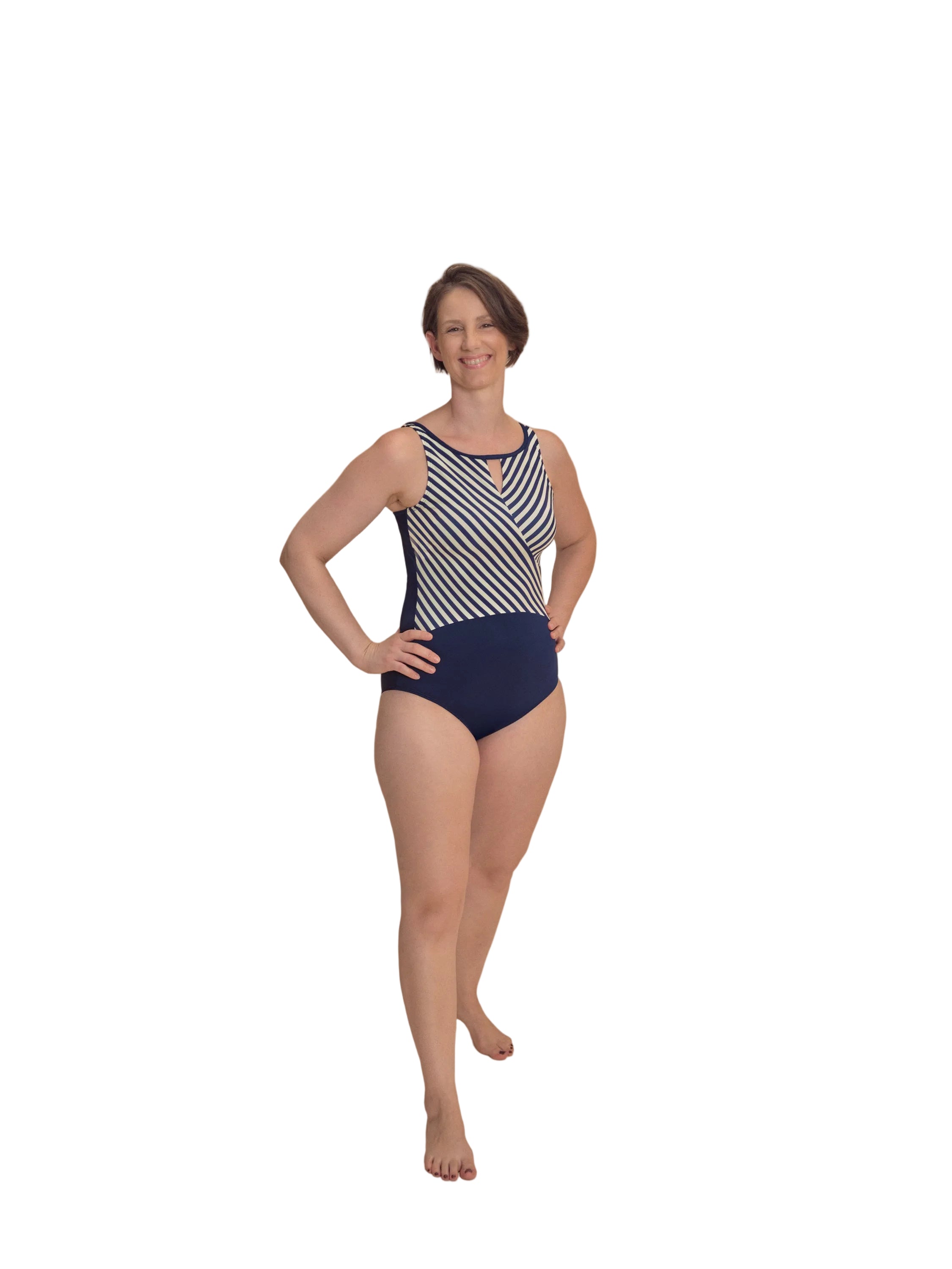 أموينا بدلة سباحة صناعية غير متماثلة كاسوريا