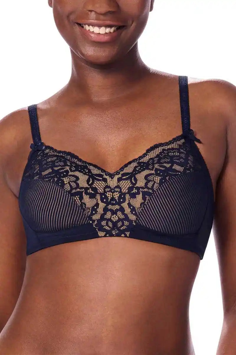 Kyra Beha Zonder Beugel - dark blue-sand - 45058